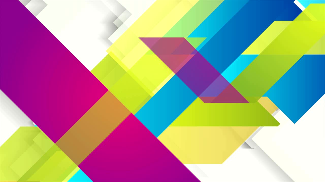 다채로운 테크 미니멀 기하학 비디오 애니메이션