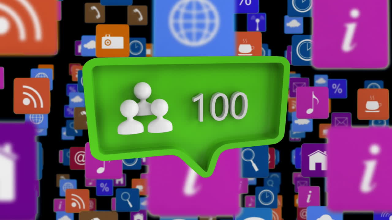 увеличение числа с цифровыми людьми иконка против цифровых икон движется