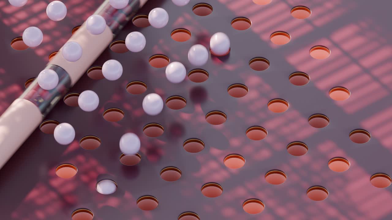 Abstract Pattern of Holes and Spheres