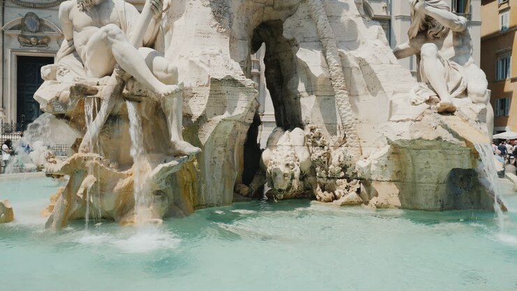 Four Rivers Fountain in Piazza Navona Rome