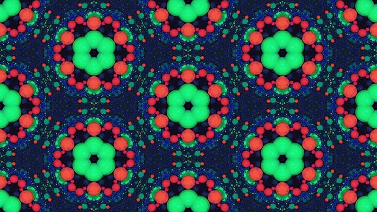 animación abstracta de caleidoscopio en bucle multicolor.