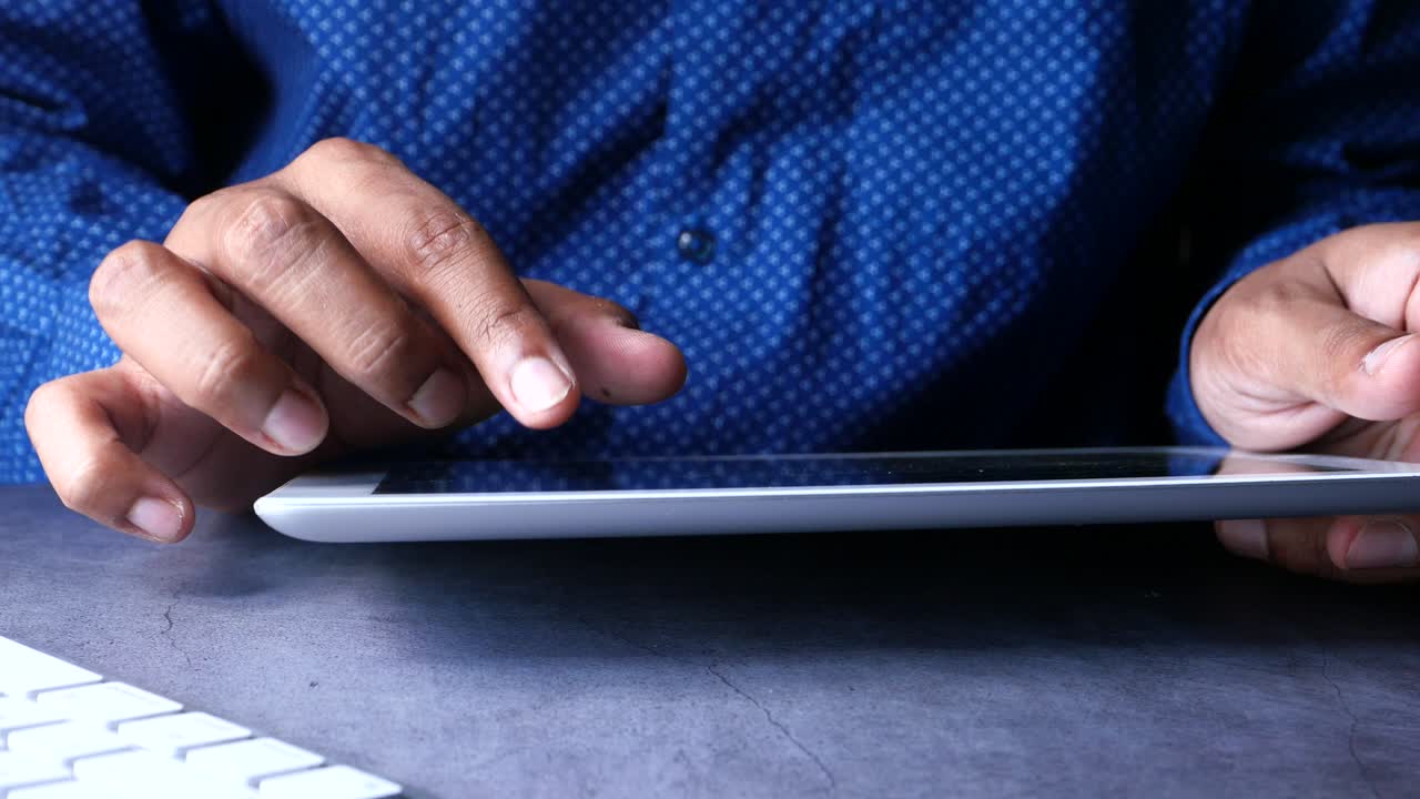 Person using a tablet