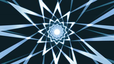 blue glowing spiral star of lines looped animated background