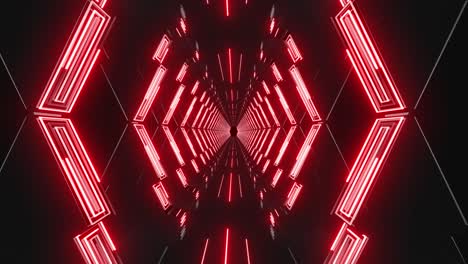 red neon glowing tunnel