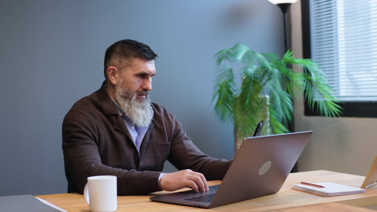 Caucasian man in the office