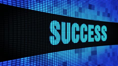 success on a led screen