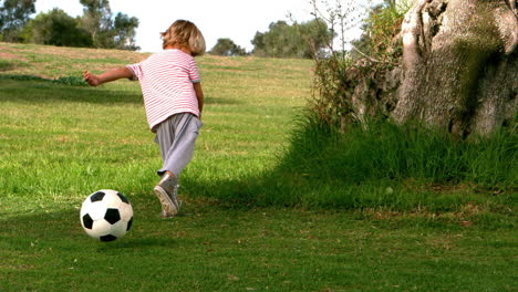 child playing with a ball