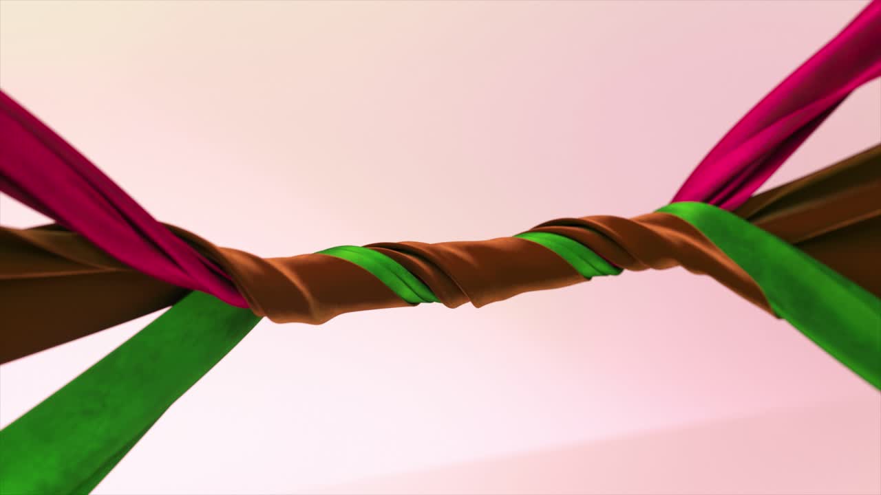 추상적인 휘어진 리본