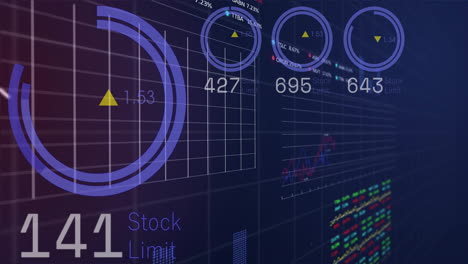 animation of data processing on black background