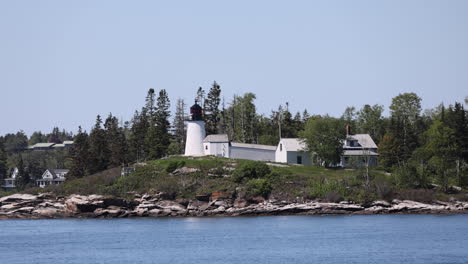 scenic slow motion footage of burnt island light