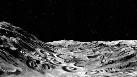 lunar surface and stars