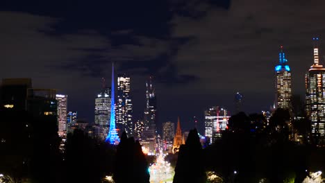 Melbourne-Paranoma-Skyline-Zeitraffer-Bei-Nacht-Melbourne-City-Zeitraffer-Bei-Nacht