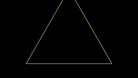 Black background and multiple moving triangles, Zoom in and out repeatedly