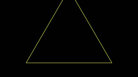 black background and multiple moving triangles, zoom in and out repeatedly