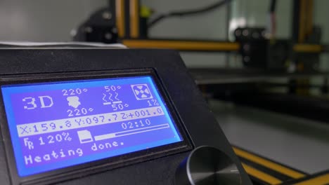 impresora 3d pantalla lcd azul datos de impresión filamento negro