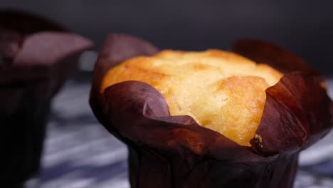 close-up of a delicious muffin