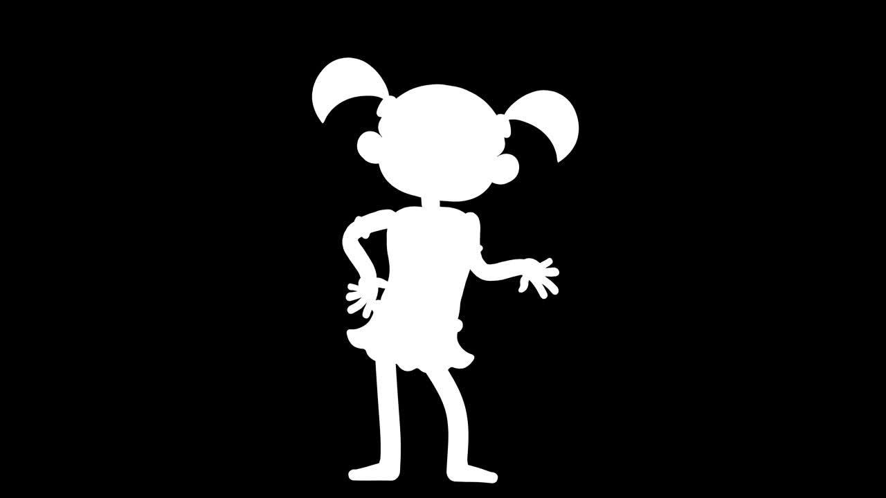 la chica dibujada se mueve.