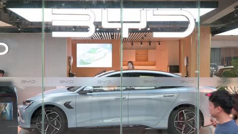 byd electric car dealership showroom