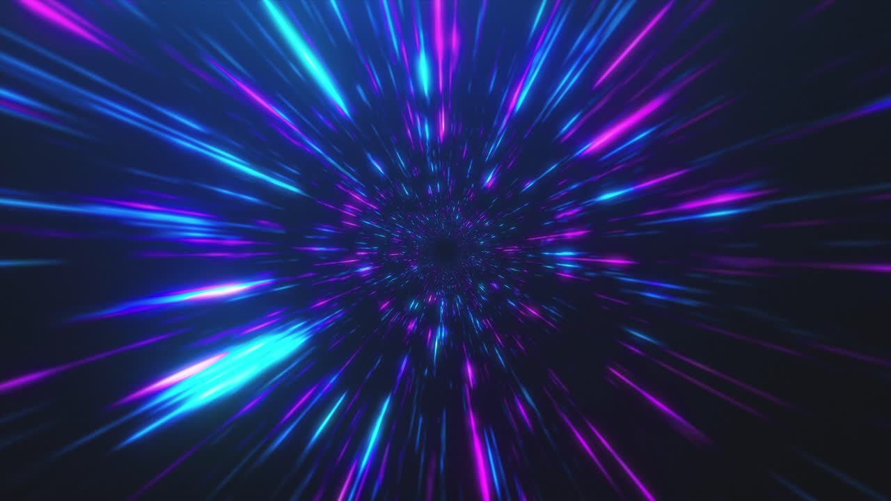 Hyperspace Neon Tunnel