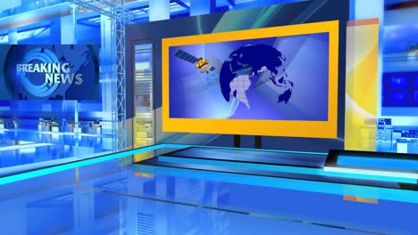 conjunto de estudio de noticias virtuales 3d.