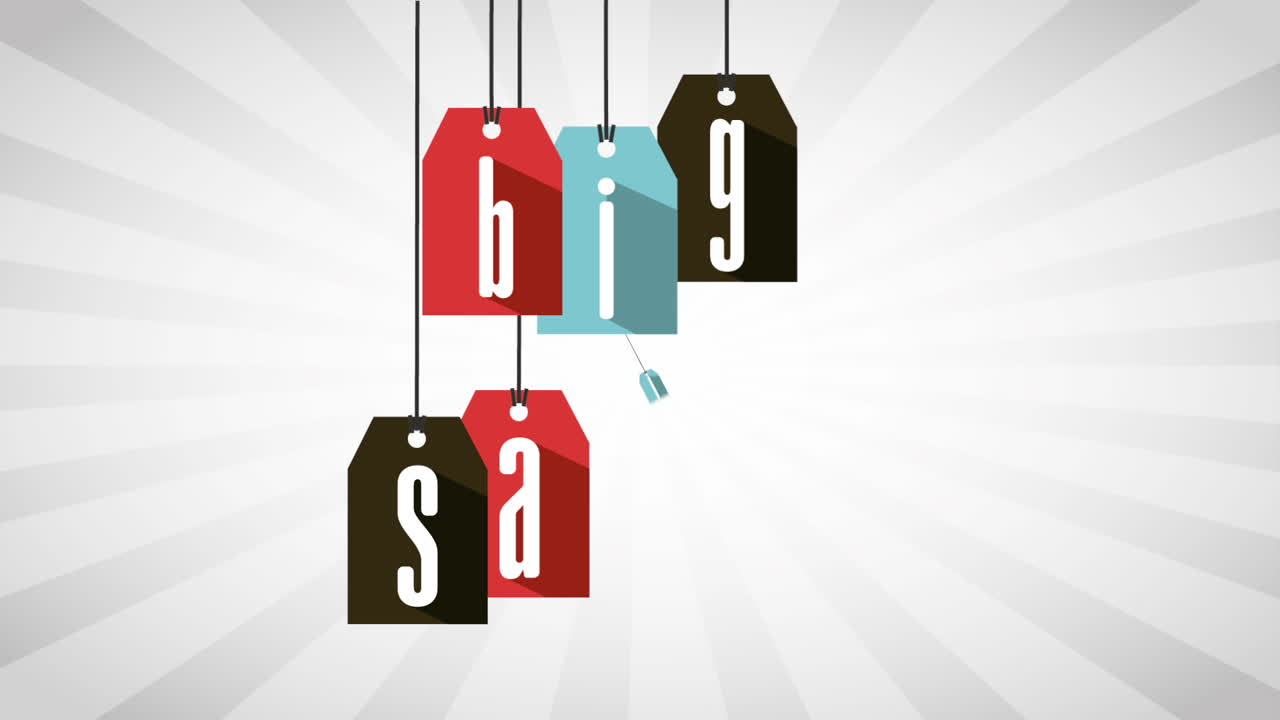 큰 판매 매달린 태그