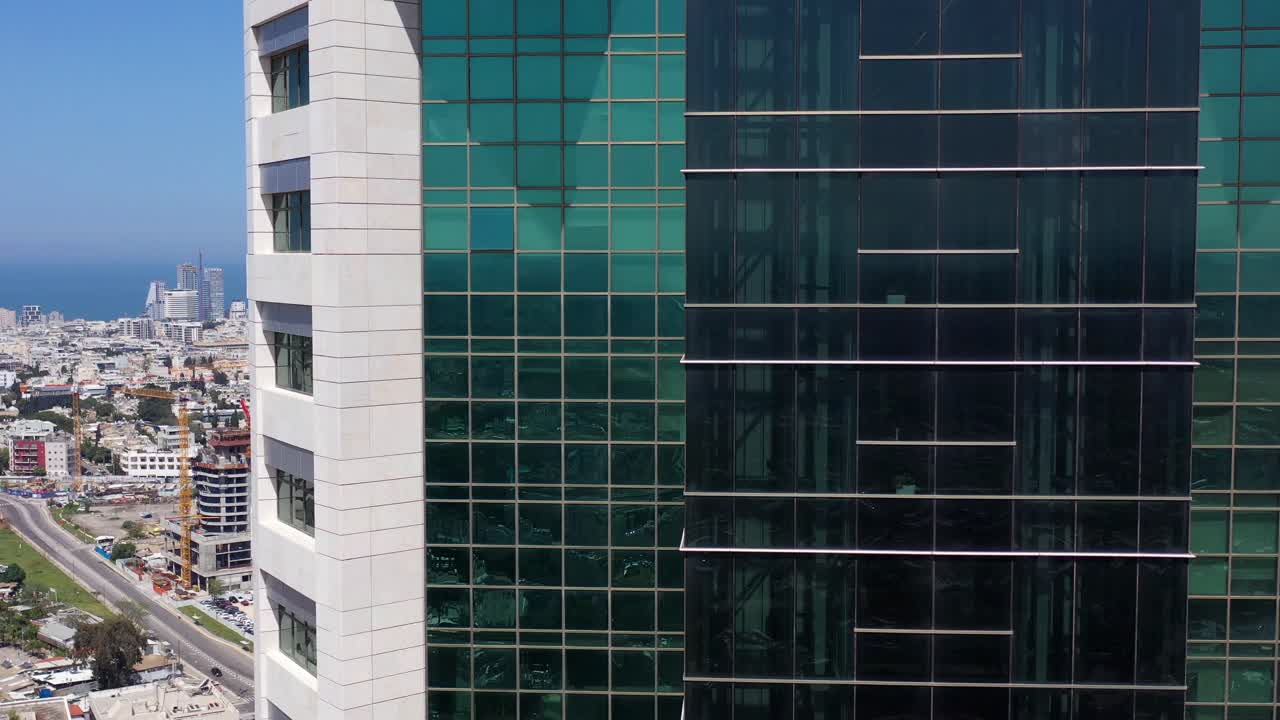 Modern Skyscraper and Urban Cityscape Aerial View