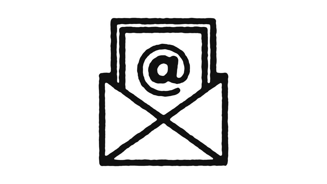 이메일 뉴스레터 아이콘 애니메이션 영상 및 알파 채널