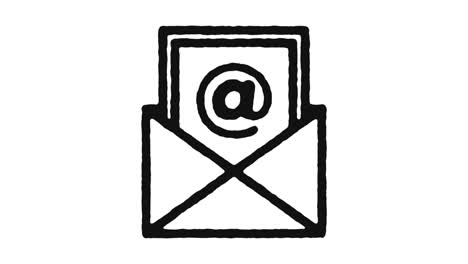 email newsletter icon animation footage & alpha channel