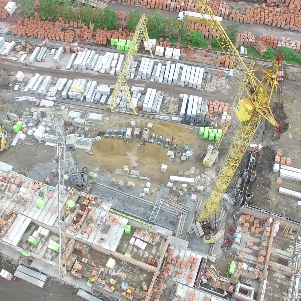 Tower Crane Build Large Residential Building