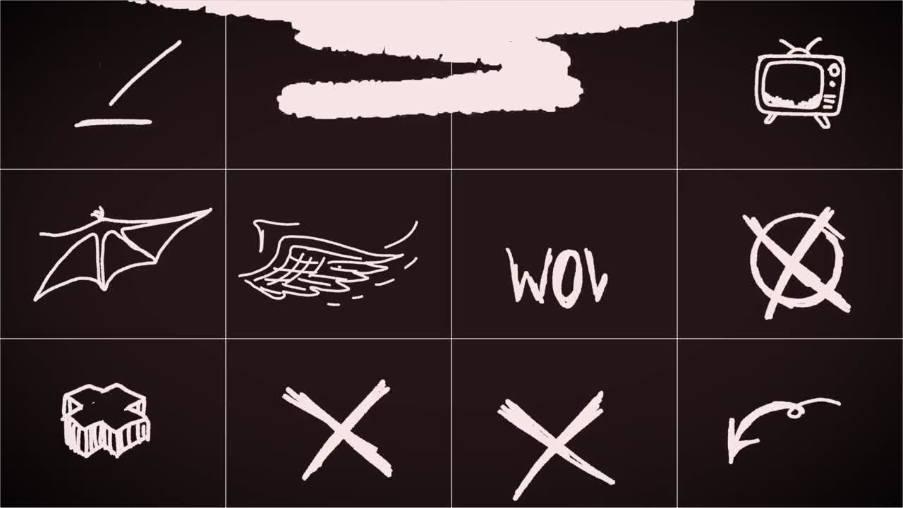 Hand drawn elements for playful doodle style motion graphics and creative videos