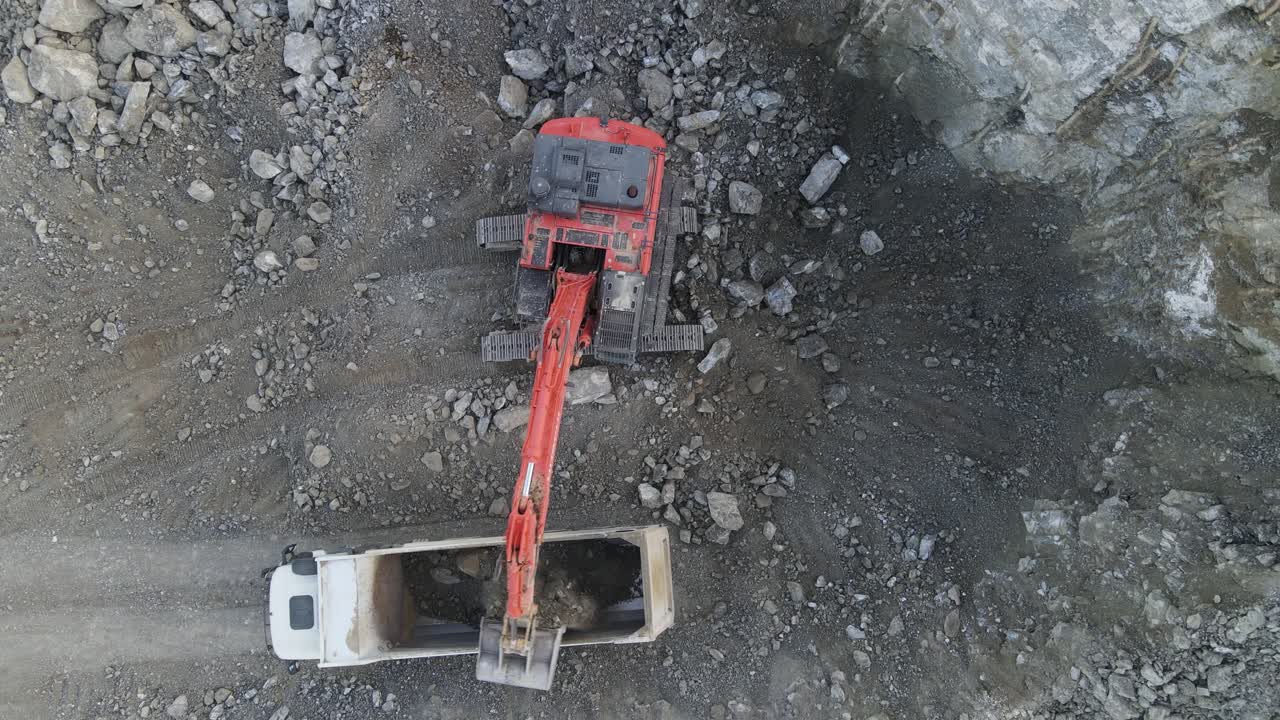 camión para el lugar de trabajo de excavación