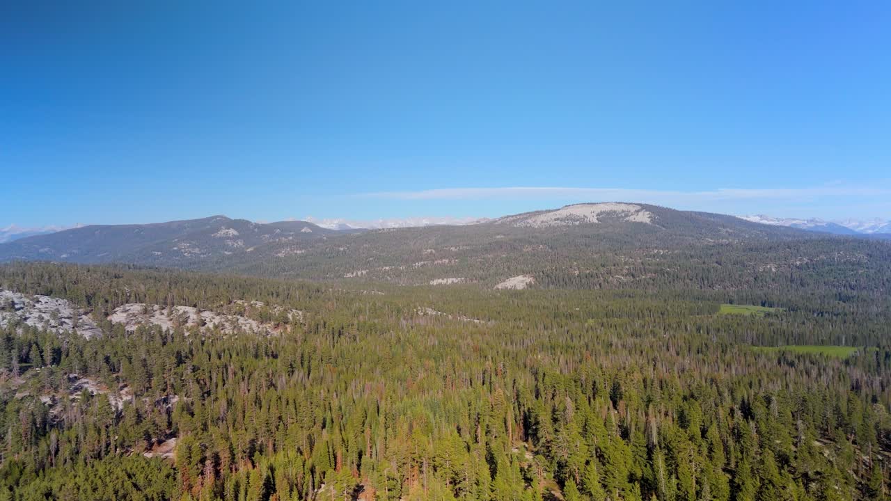Aerial View Of Sequoia National Park In Sierra Nevada Mountains, California - Drone Shot