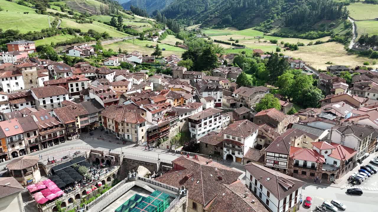 Charming Village Nestled in a Lush Green Valley