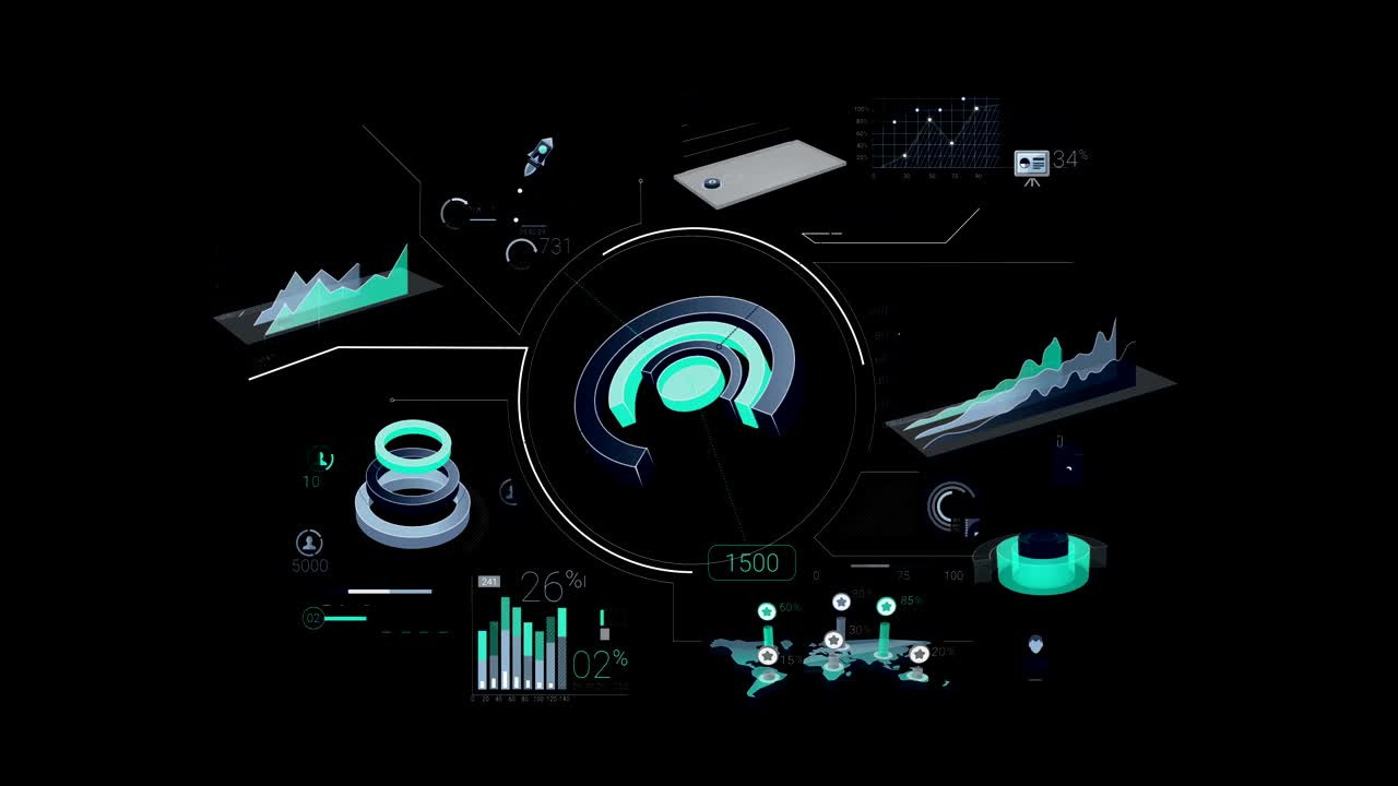 Business Infographics Elements With Alpha Channel