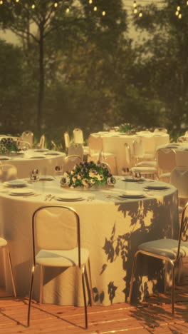 elegant outdoor wedding reception in a garden