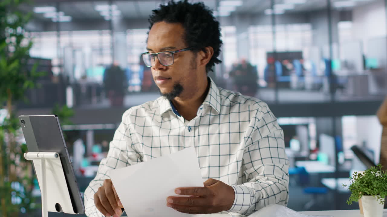 Man working in modern office