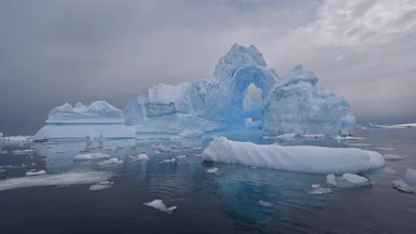 antarctica port charcot ice arch reflection iceberg illustrates fragile global warming