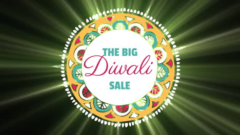 diwali sale sign against illuminated background 4k