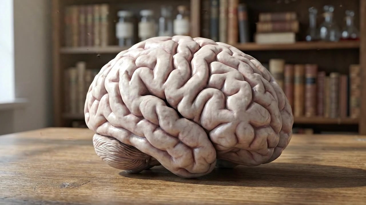 Detailed 3D model of human brain