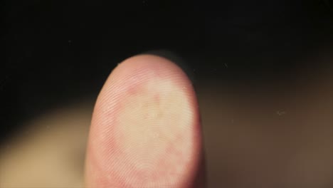 close-up of a fingerprint