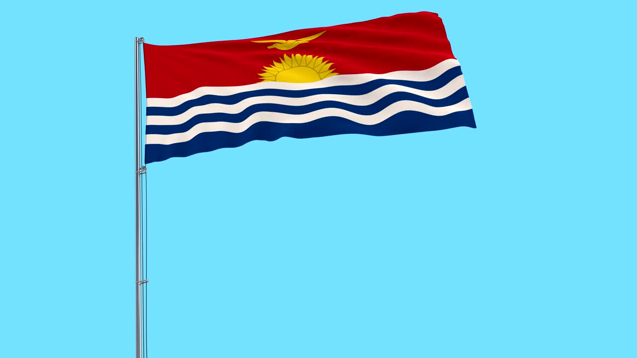 파란색 배경에 바람에 날아다니는 발 기둥에 세리바티의 발을 고립, 3d 렌더링