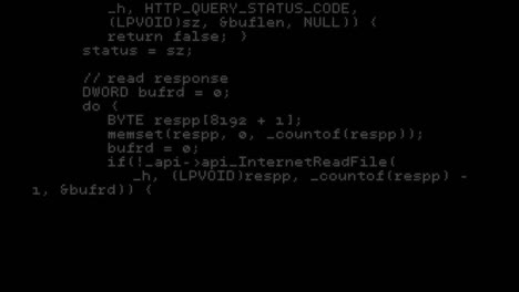 animation of data processing on black background