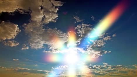 el cielo y las nubes, el atardecer en timelapse.