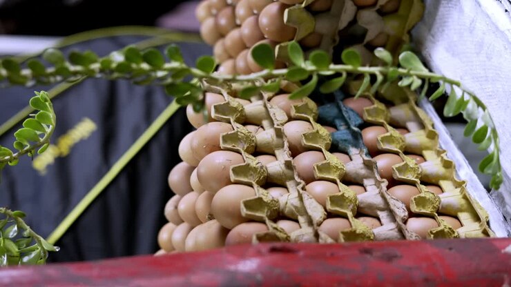 Eggs Available For Sale in a Shop - Vertical Shot