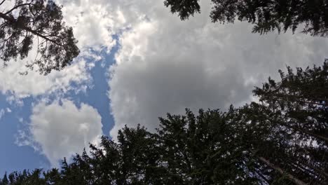 timelapse video capturing the rapid movement of dark rain clouds across the sky