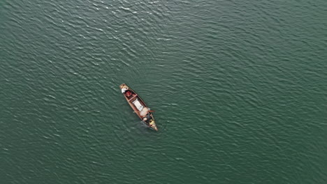 aerial view of to nung lake near pleiku city, gia lai province, vietnam