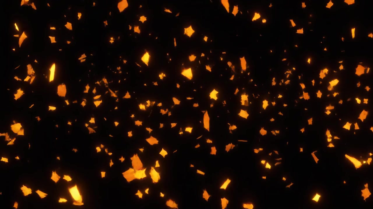 Confeti Dorado Brillante Cayendo sobre un Fondo Negro