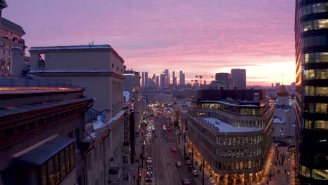 moscow - february 21, 2022: white square is a modern business center.