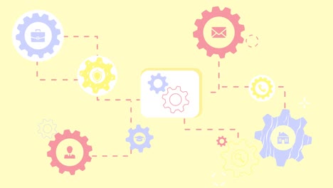 infografías, concepto de proceso de negocio, animación plana en 2d, video en bucle.