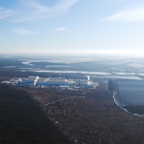 aerial view of industrial zone